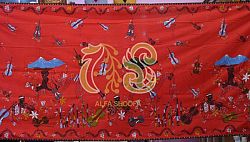 Batik tulis kontemporer Biola bambu