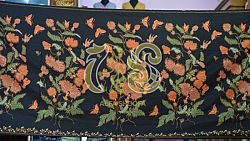 Batik tulis kontemporer buket bunga krisan